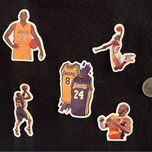 Kobe Bryant #24 Lakers Sticker Pack of 5